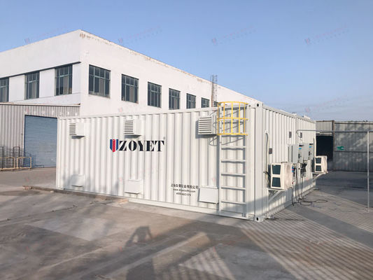 ตู้คอนเทนเนอร์สำหรับชาร์จแบตเตอรี่กลางแจ้งแบบหนัก 20 ฟุต พร้อมห้องทดสอบแบตเตอรี่ลิเธียมไอออนในตัวสำหรับแบตเตอรี่ความจุสูง